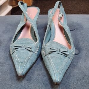 Elegant Blue Slingback Heels